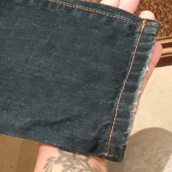 Distressed Skinny Blue Jeans - Picture 5 of 6